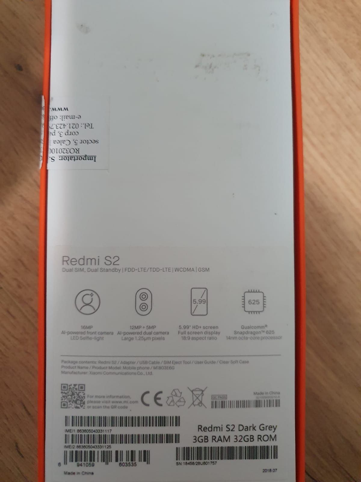 Xiaomi Redmi S2 Dual SIM pentru piese