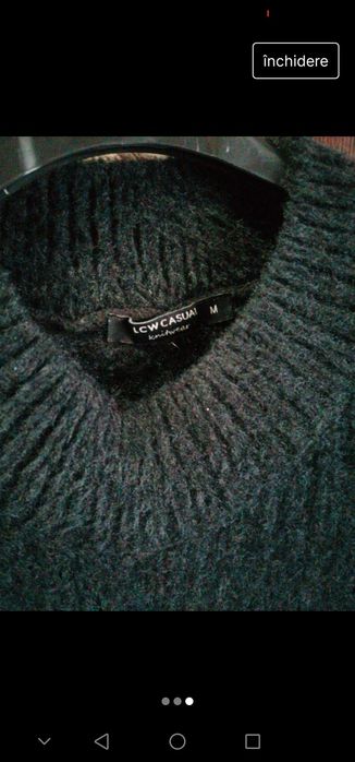 Pulover pufos negru M