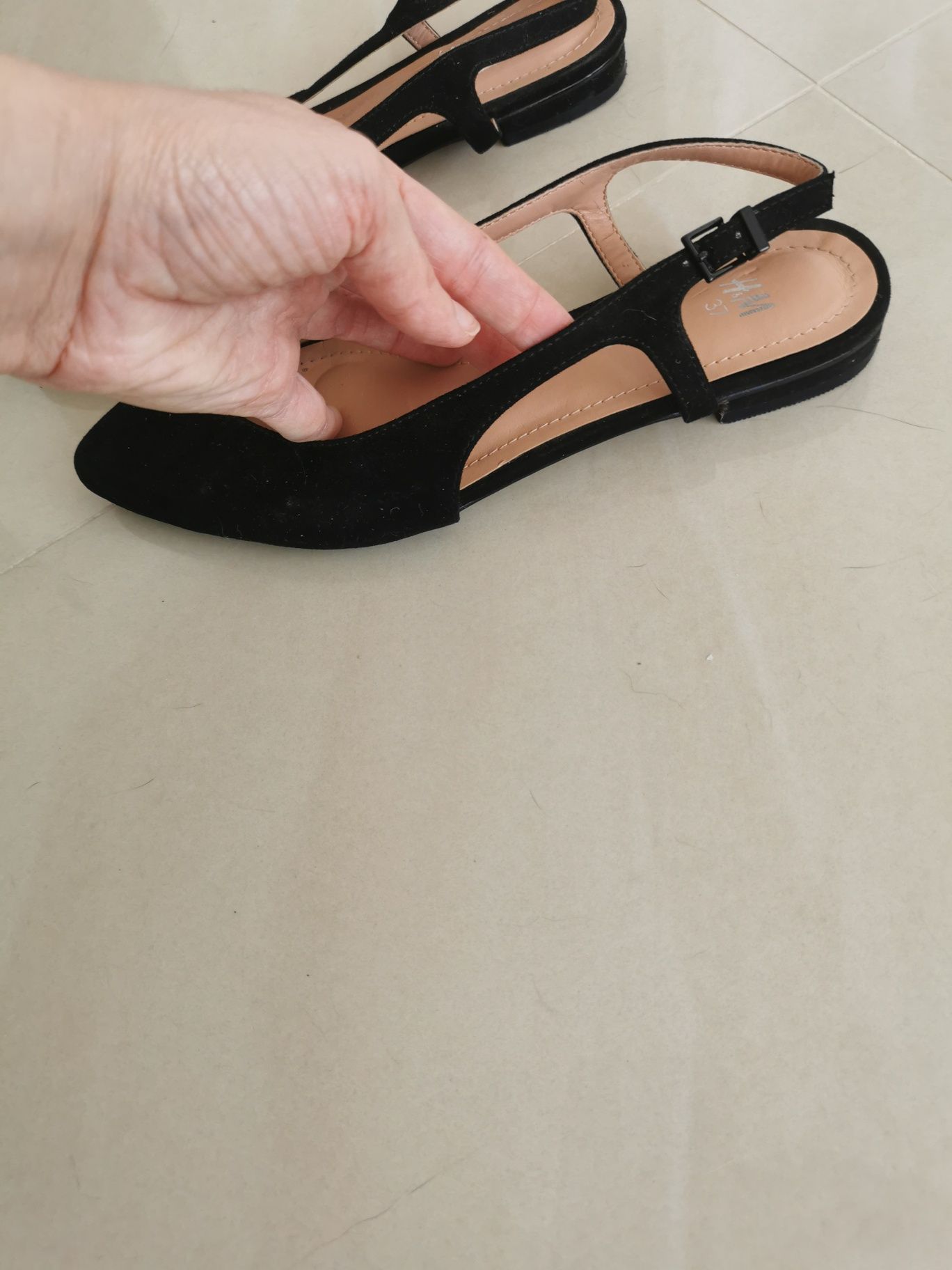 Sandale dama, tip balerini, marimea 37, marca H&M