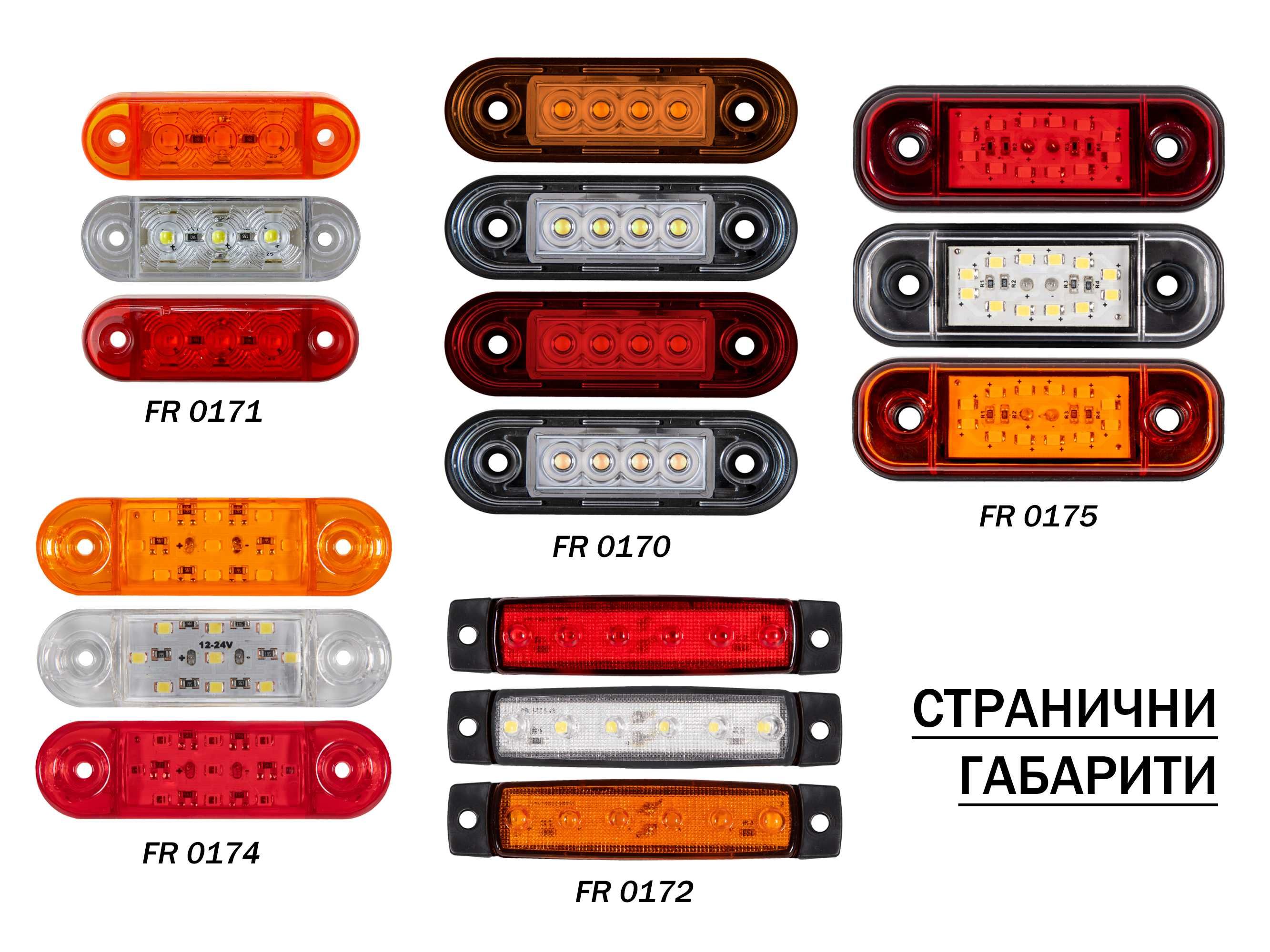 LED ЛЕД Странични габарити 12-24V , Декоративни Светлини бус и камион