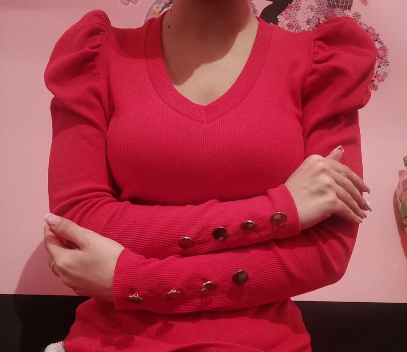 Bluze elegante roșu/negru