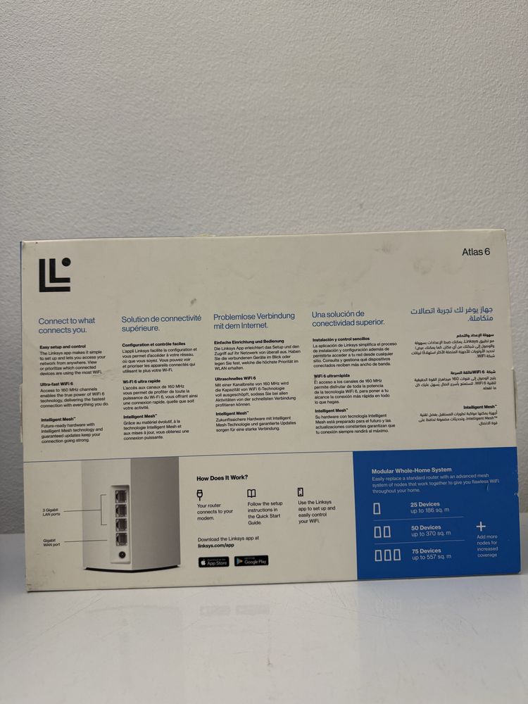 LinkSys Atlas 6 Rețea WiFi Mesh 2 Pack Sigilat X