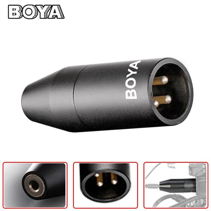 Adaptor BOYA 35C-XLR Pro 3.5mm (TRS) Mini-Jack Female la XLR pt microf