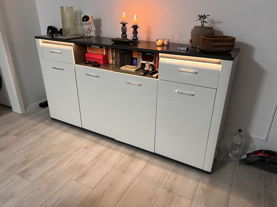 Comode moemax Alassio (grafit, alb ) lumina ambientala