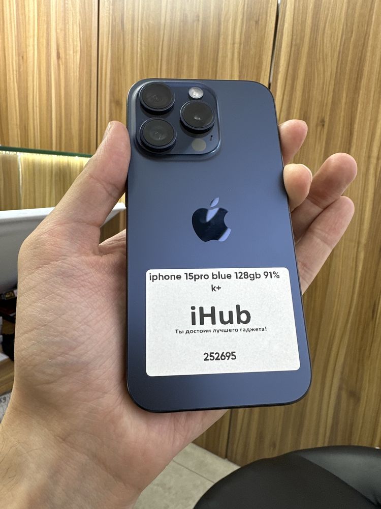 iPhone 15pro blue 128gb 91%