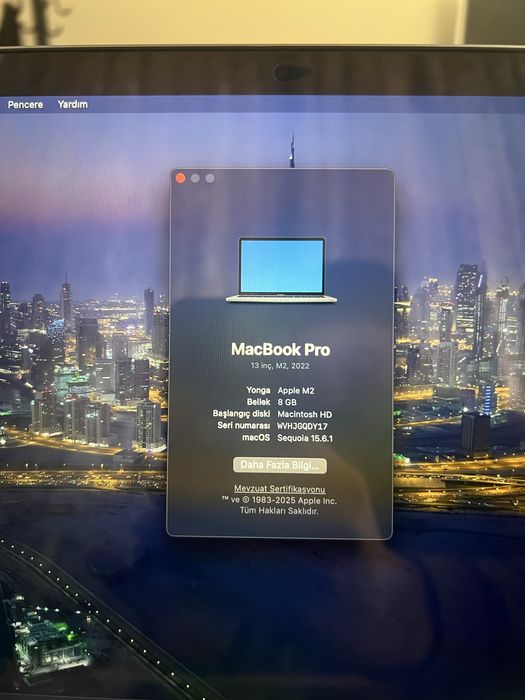 Macbook pro m2 13 ınc 2022