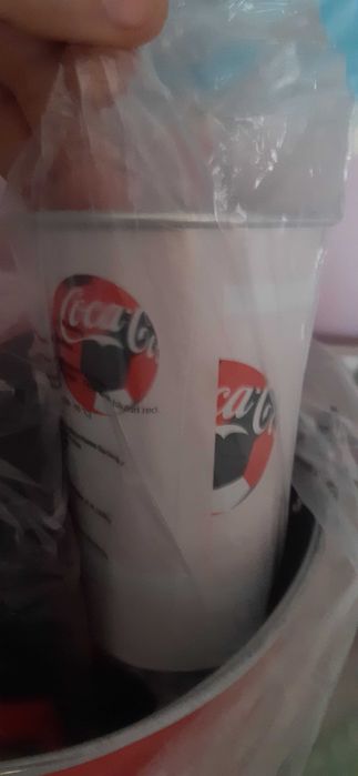 set coca de colectie minge , pahar, galeats