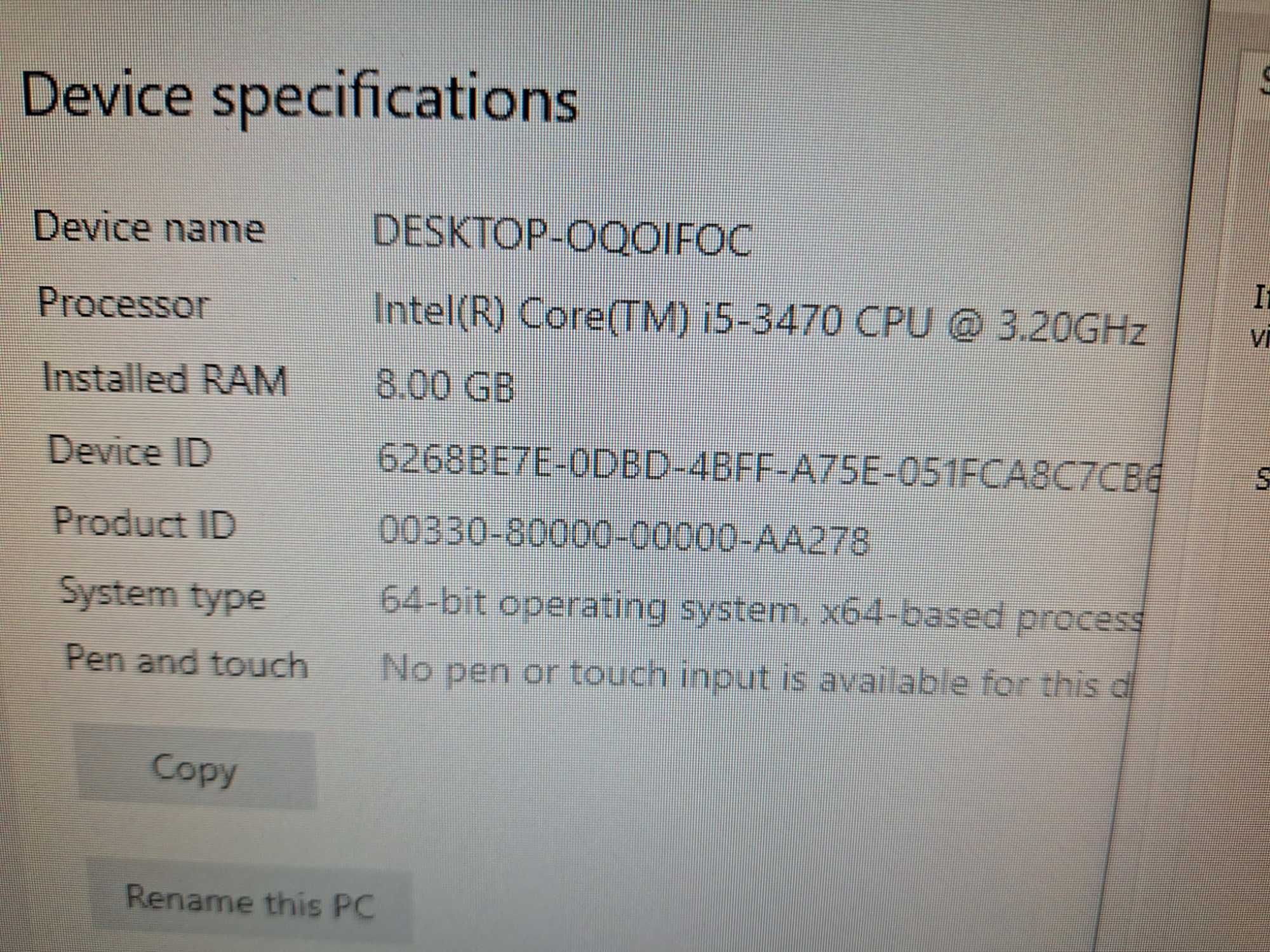 PC Dell Optiplex 3010 SFF, Intel i5-3470 4C, 8 GB, SSD, Windows 10 pro