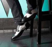 Pantofi oxford 41 de lux lucrati manual Magnanni piele naturala