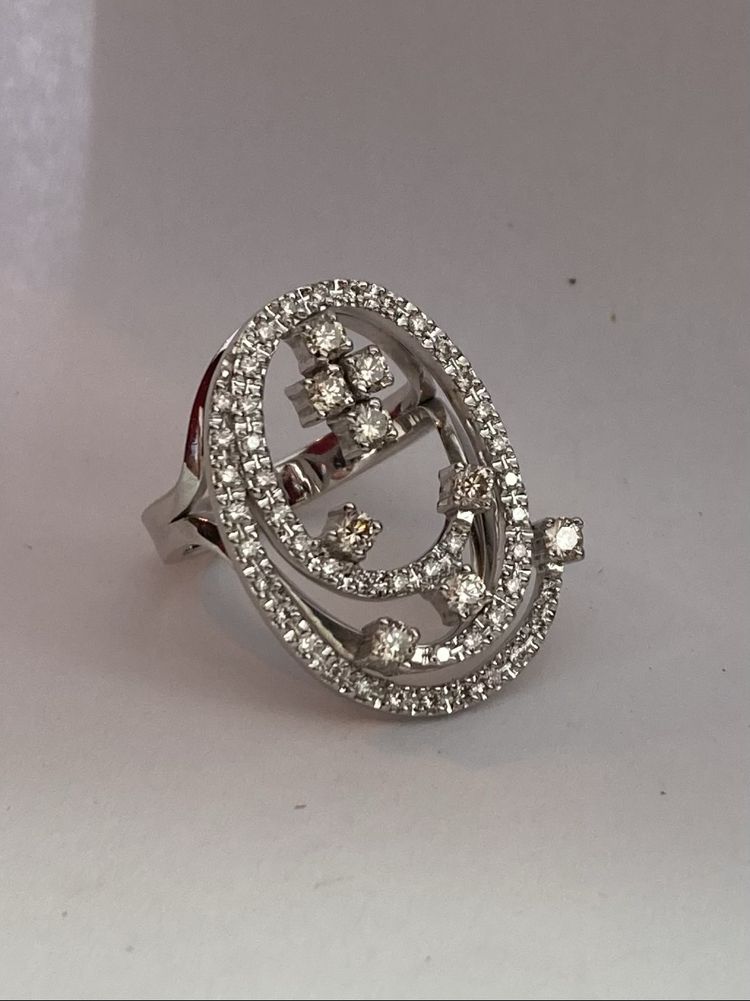 Inel aur alb cu diamante 1.01ct