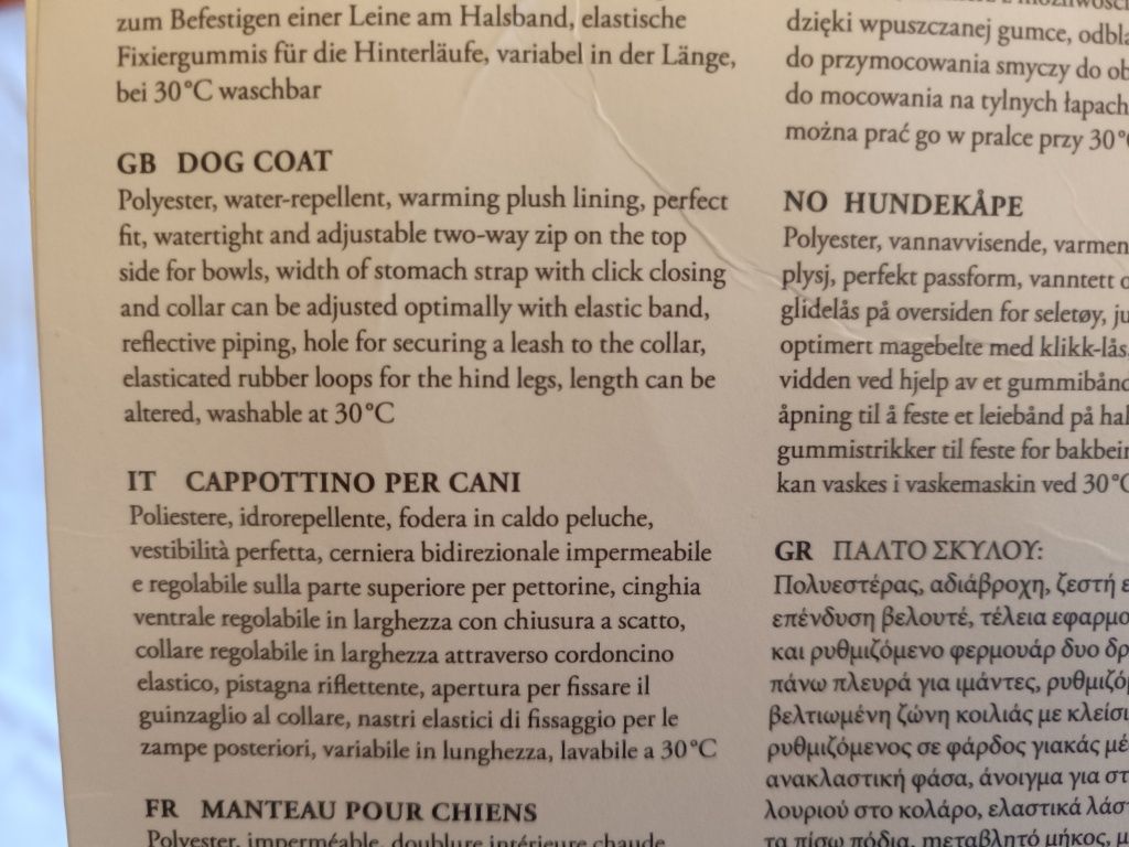 Haină pentru câini HUNTER