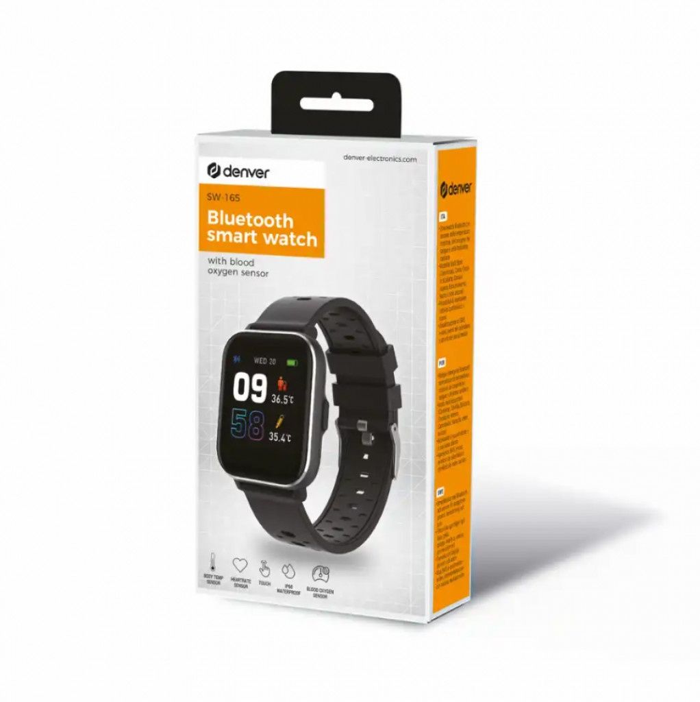 Denver SW-165 bluetooth смарт часовник със сензори за телесна температ