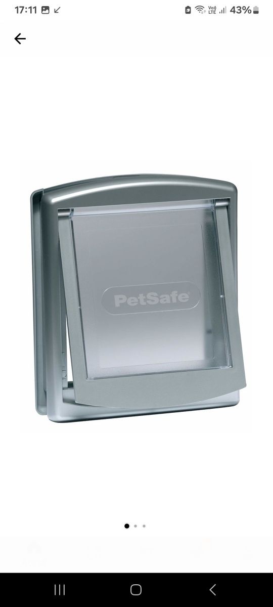Usa batanta pentru Caini de talie medie pana la 18 kg, PetSafe, silver
