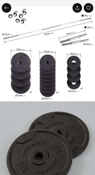 Set Bodybuilding Decathlon 130kg