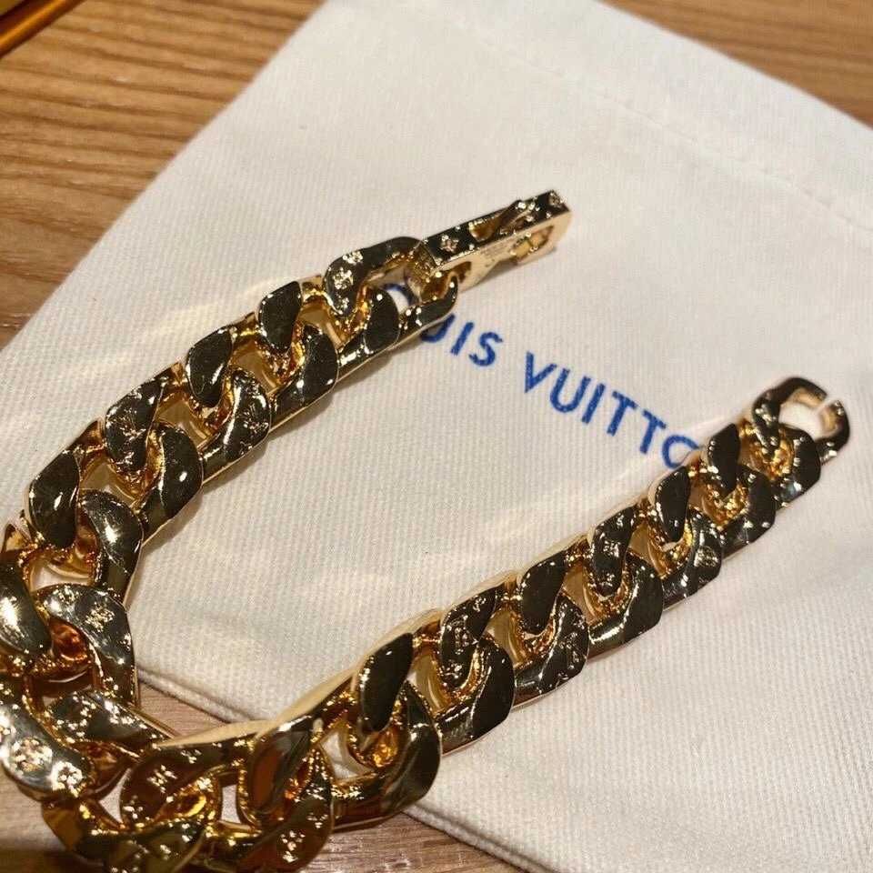 Bratara Louis Vuitton Chain Link Gold | Toate accesoriile incluse