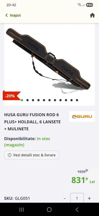 Husa lansete Guru Fusion Rod 6
