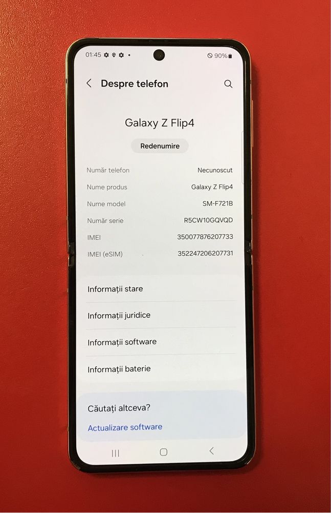 Samsung Z Flip4  probleme banda