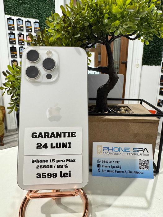 iPhone 15 Pro Max 256Gb 89% - Din magazin,cu garantie!