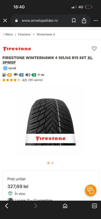 Vând 3 cauciucuri noi, nefolosite