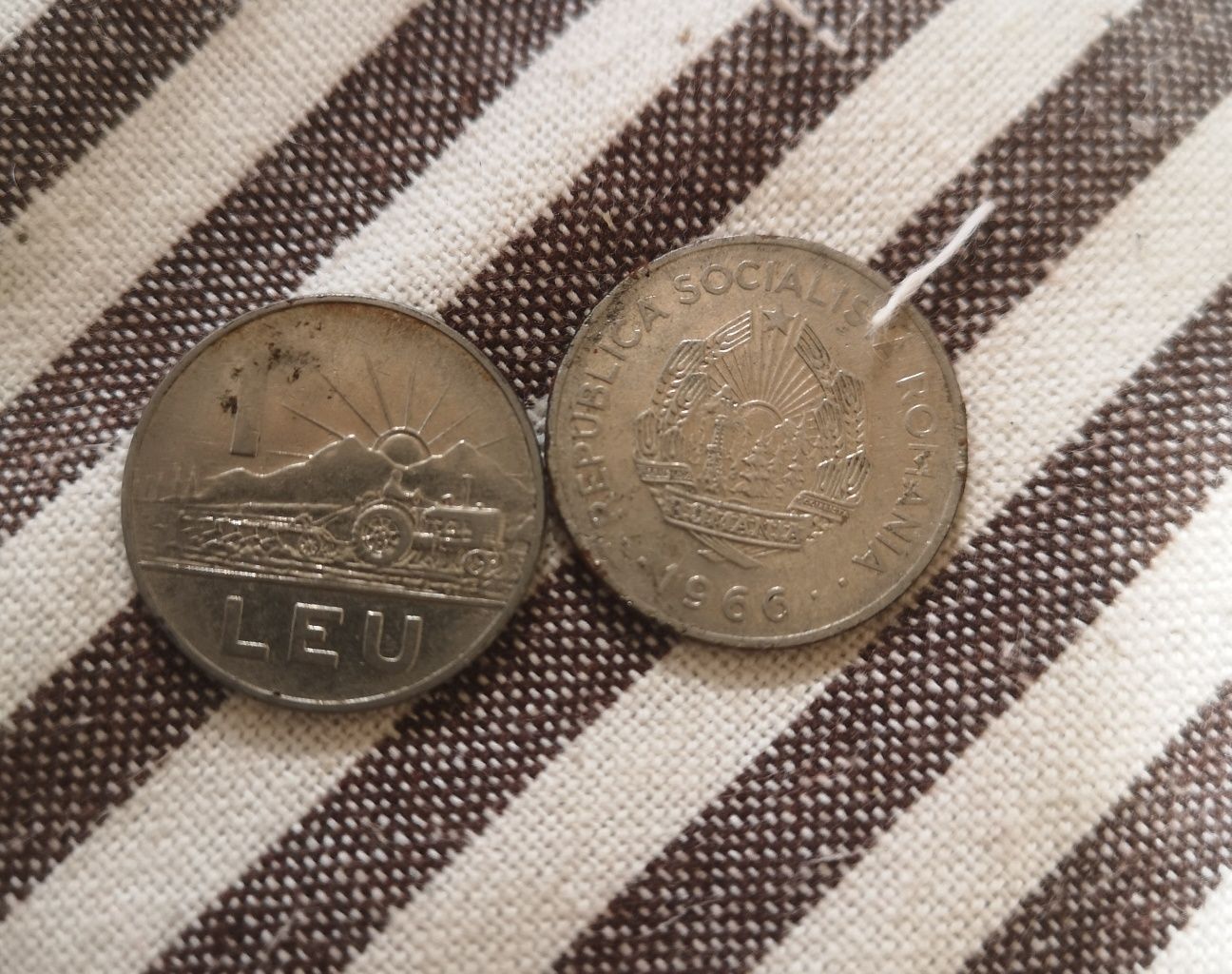 Monede de colecție 1 leu 1966. 2 bucati