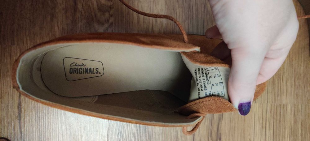 Clarks Athie Terra Botine cu platforma wedge 38