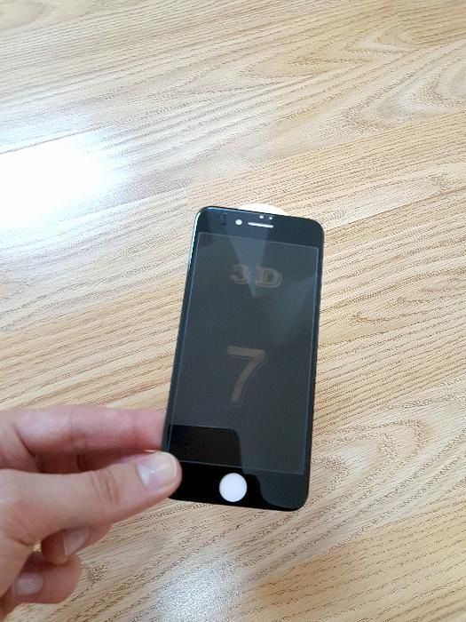 Folie sticla iPhone 7, iPhone 8 - 3D - intimitate - discretie 100%