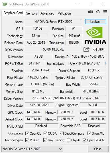 Asus ROG Strix RTX 2070 8GB OC Edition видео карта