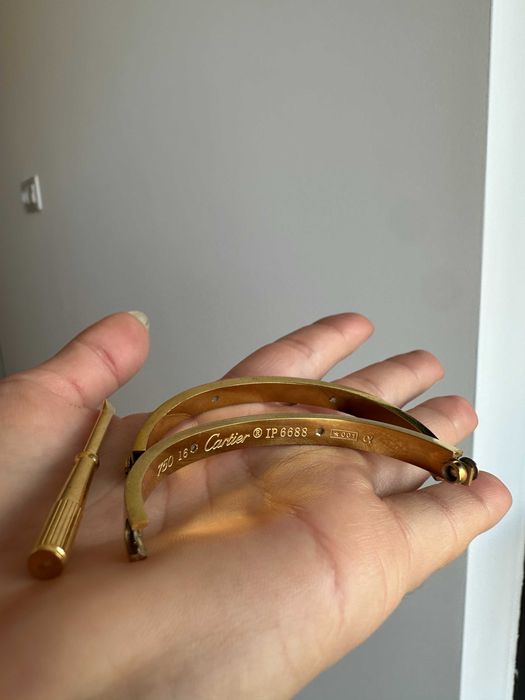 Bratara Love Cartier Gold cristale 16 dama