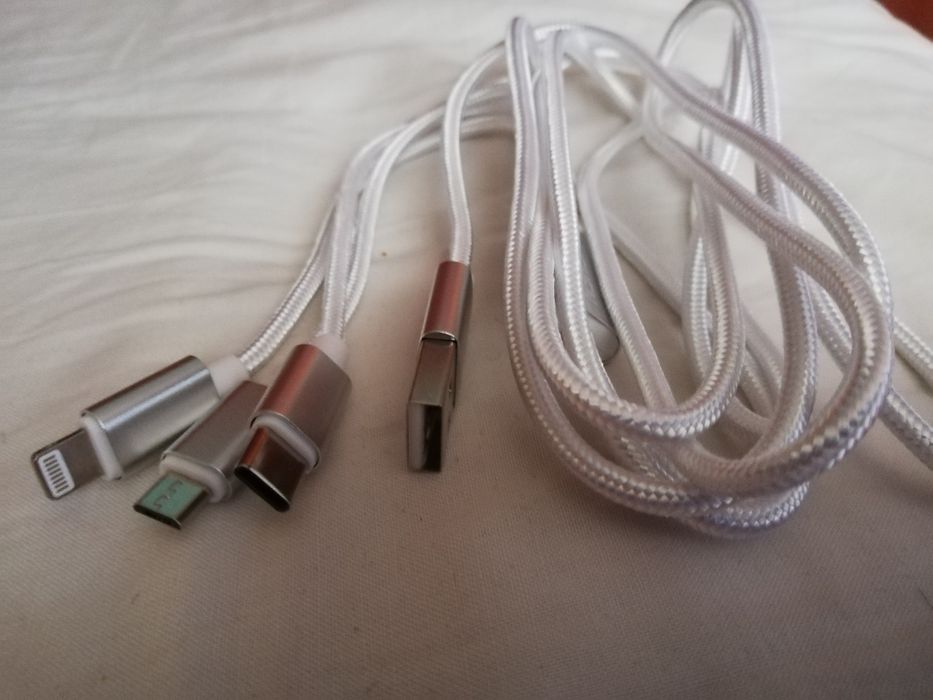 Cablu usb 3 in 1 telefon tableta iphone 2m