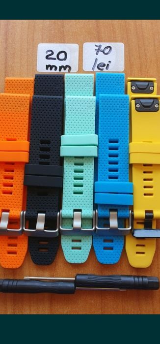 Brățări Garmin  Fenix 8, 7, 6, 5, 3. Metal silicon piele.