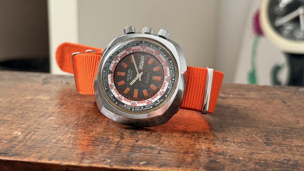 Ceas diver gmt world time 43mm de colectie mecanic