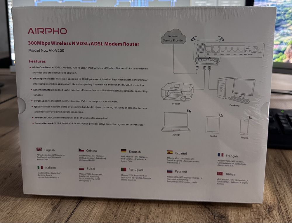 AirPHO 300 Mbps WiFi router VDSL/ADSL