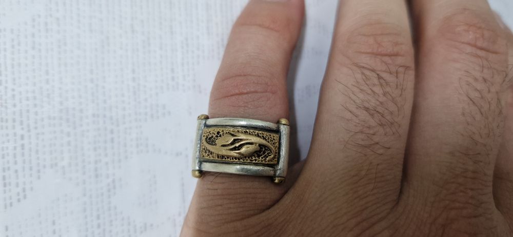 Серебряное мужское кольцо