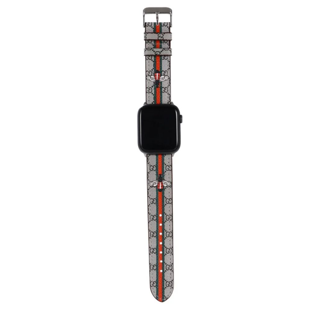 Каишкa от ЕКО кожа Gucci за Apple Watch Ultra/SE/10/9/8/7/6/5