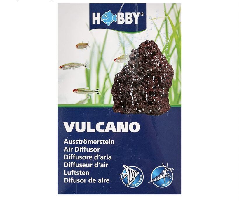 Естествен дифузер вулканичен камък,който снабдява аквариума с въздух