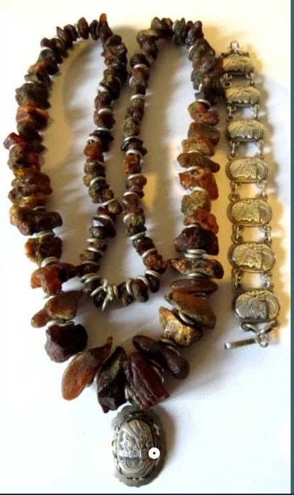 Collier chihlimbar si argint