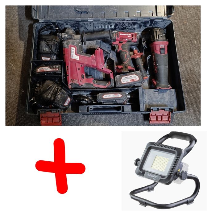 Комплект акумулаторни машини RAIDER PRO  серия R20