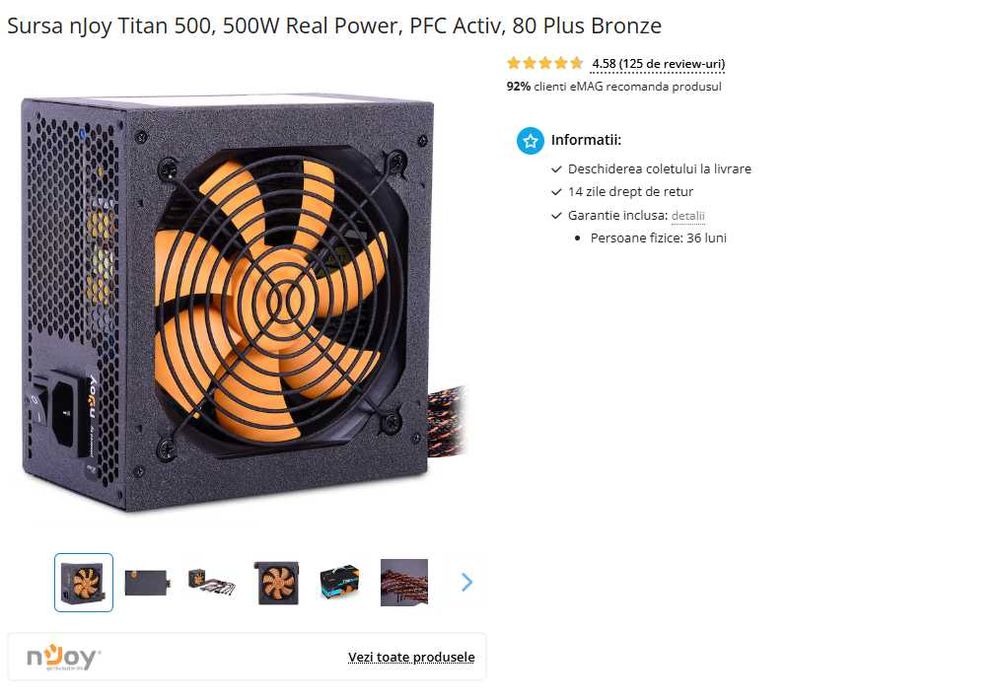 Sursa nJoy Titan 500W