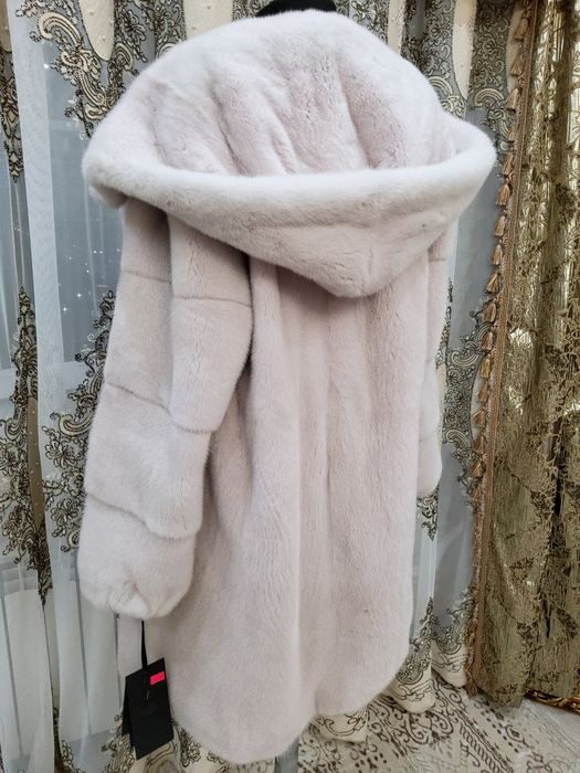 ГРЕЧЕСКАЯ Новая Норковая шуба,Шикарная,великолепный Мех,цвет "Лаванда"