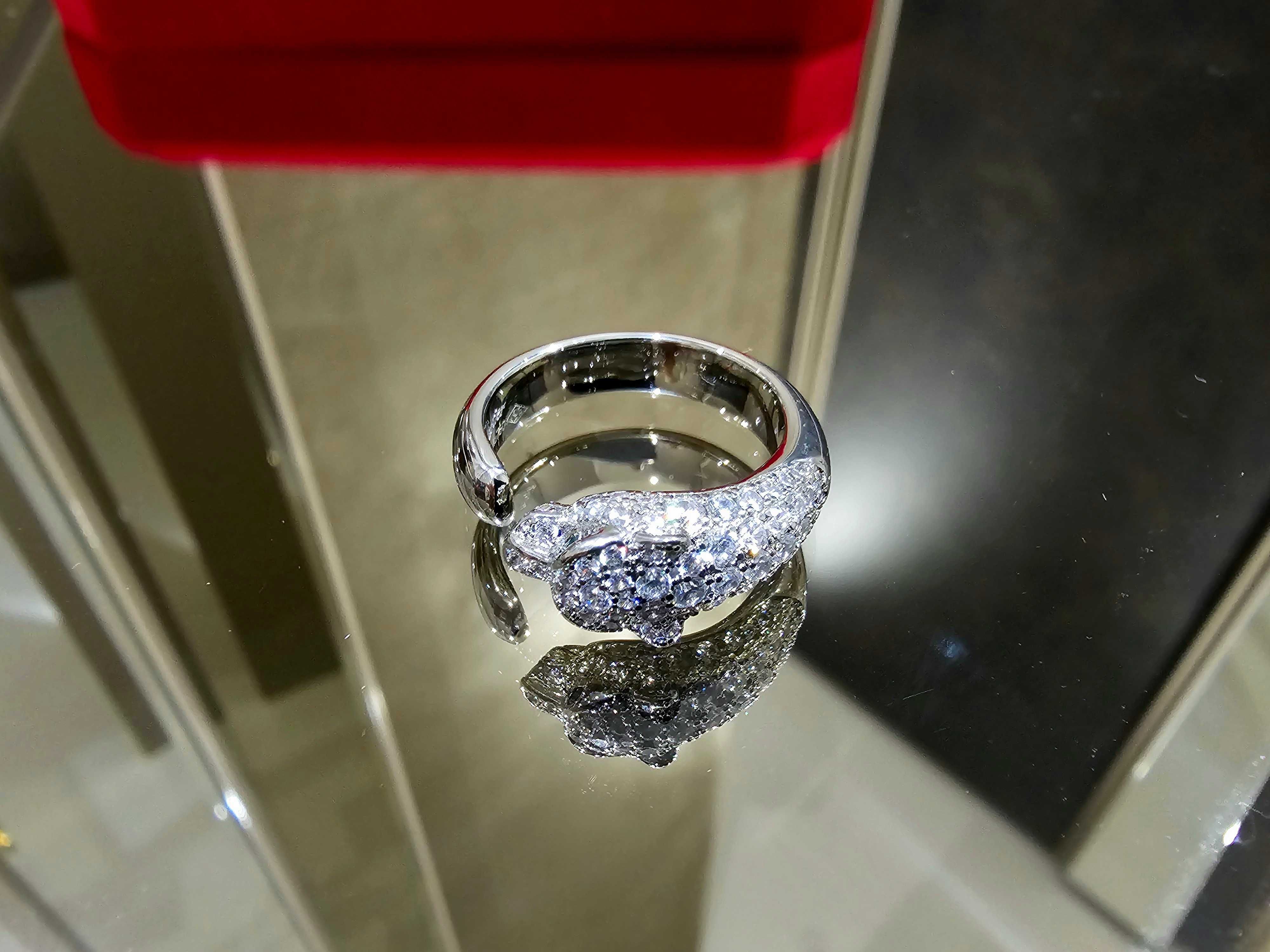 CARTIER Panthere de Cartier White Gold Diamonds Дамски Пръстен