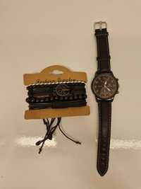 Комплект мъжки часовник и гривни