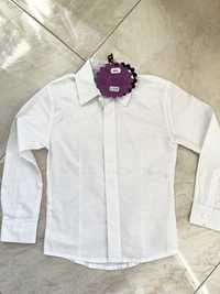 Бяла детска риза с дълъг ръкав Junona