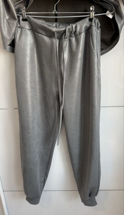 Италиански комплект, сребрист- блестящ