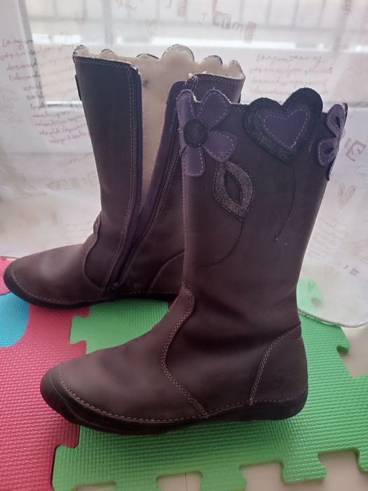 Cizme piele fetițe mărimea 32/33 ddstep