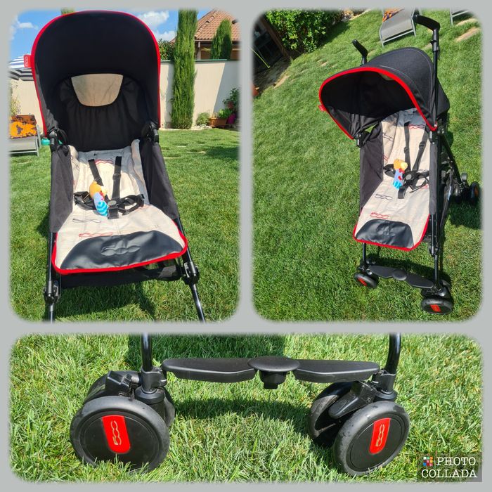 Carucior Peg Perego Pliko Mini Fiat 500 + husa transport bonus
