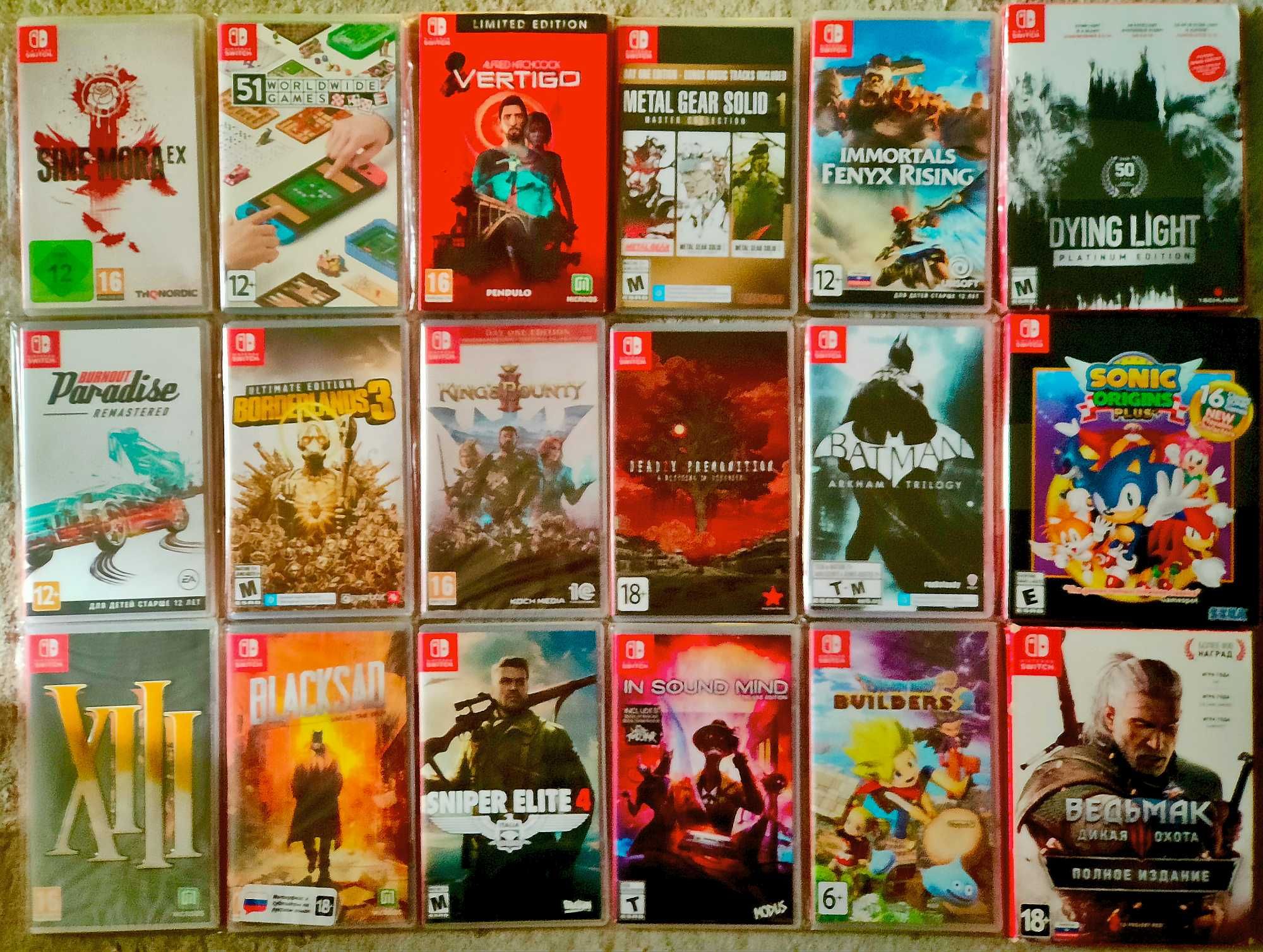 Игры картриджи на Nintendo Switch ( список в объявлении )