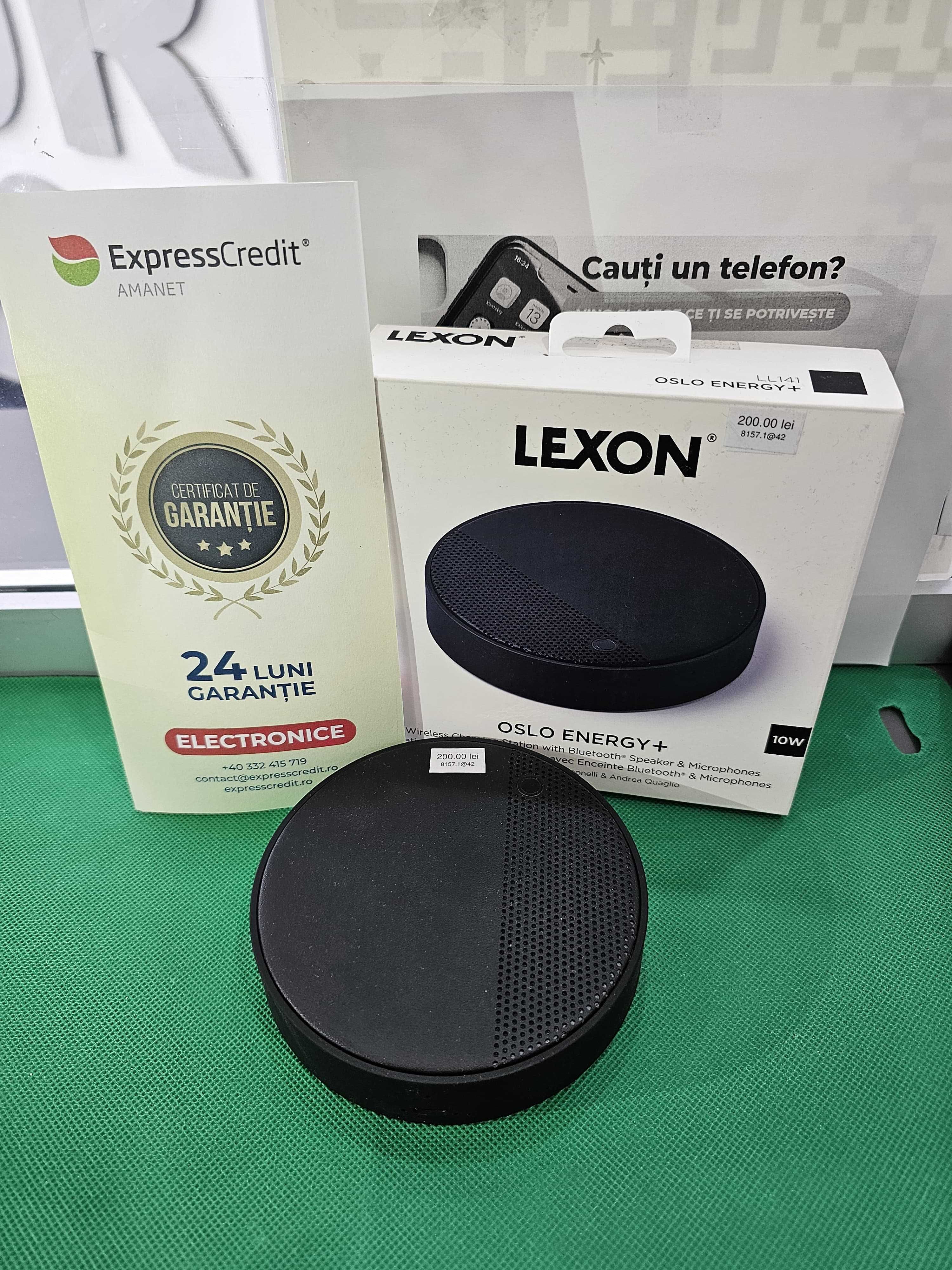 (Ag44 B8157) Incarcator wireless + boxa Lexon Oslo energy+