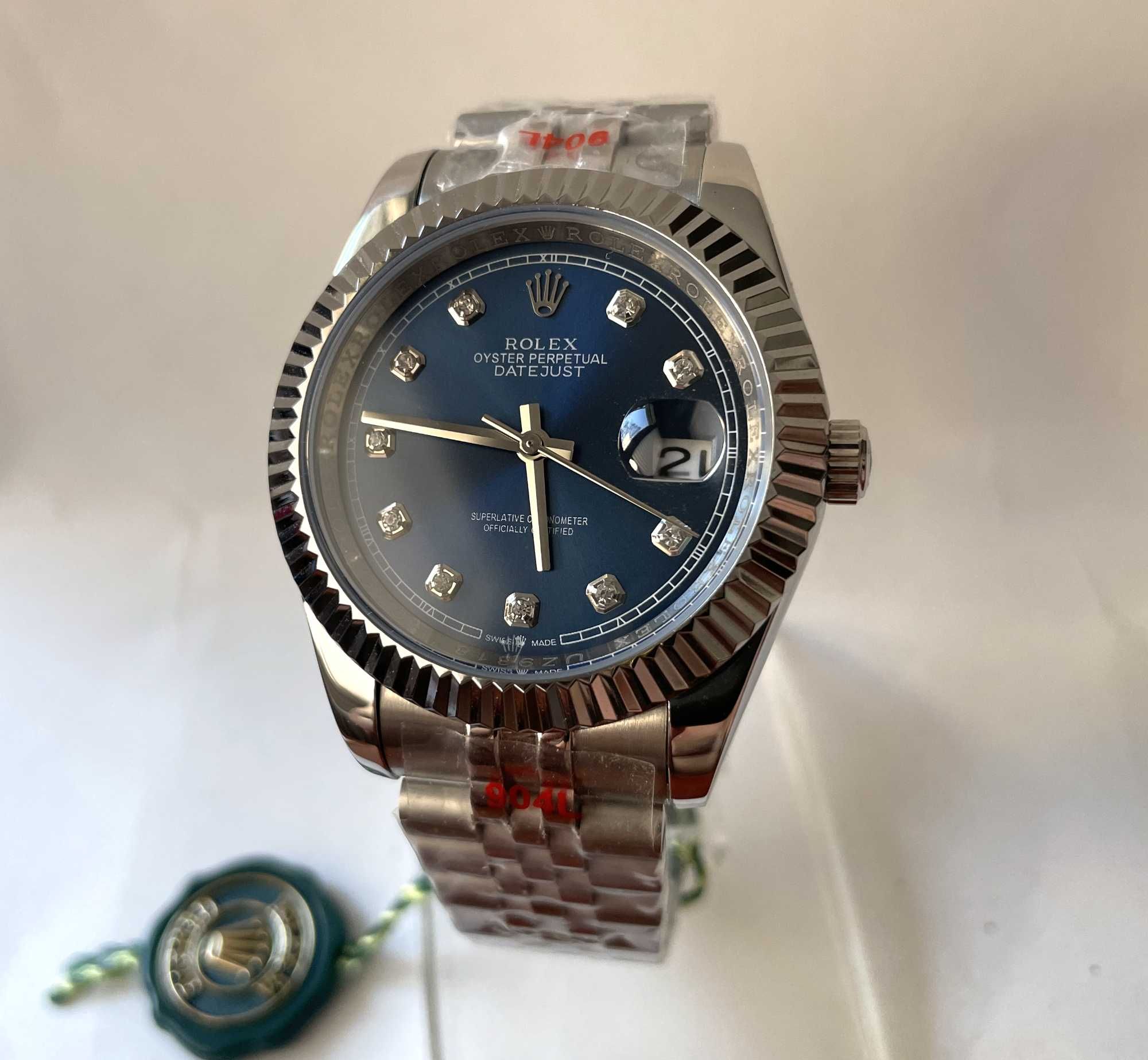 Rolex Datejust 41 Fluted Bezel Blue Diamond Dial Jubilee, poze reale!