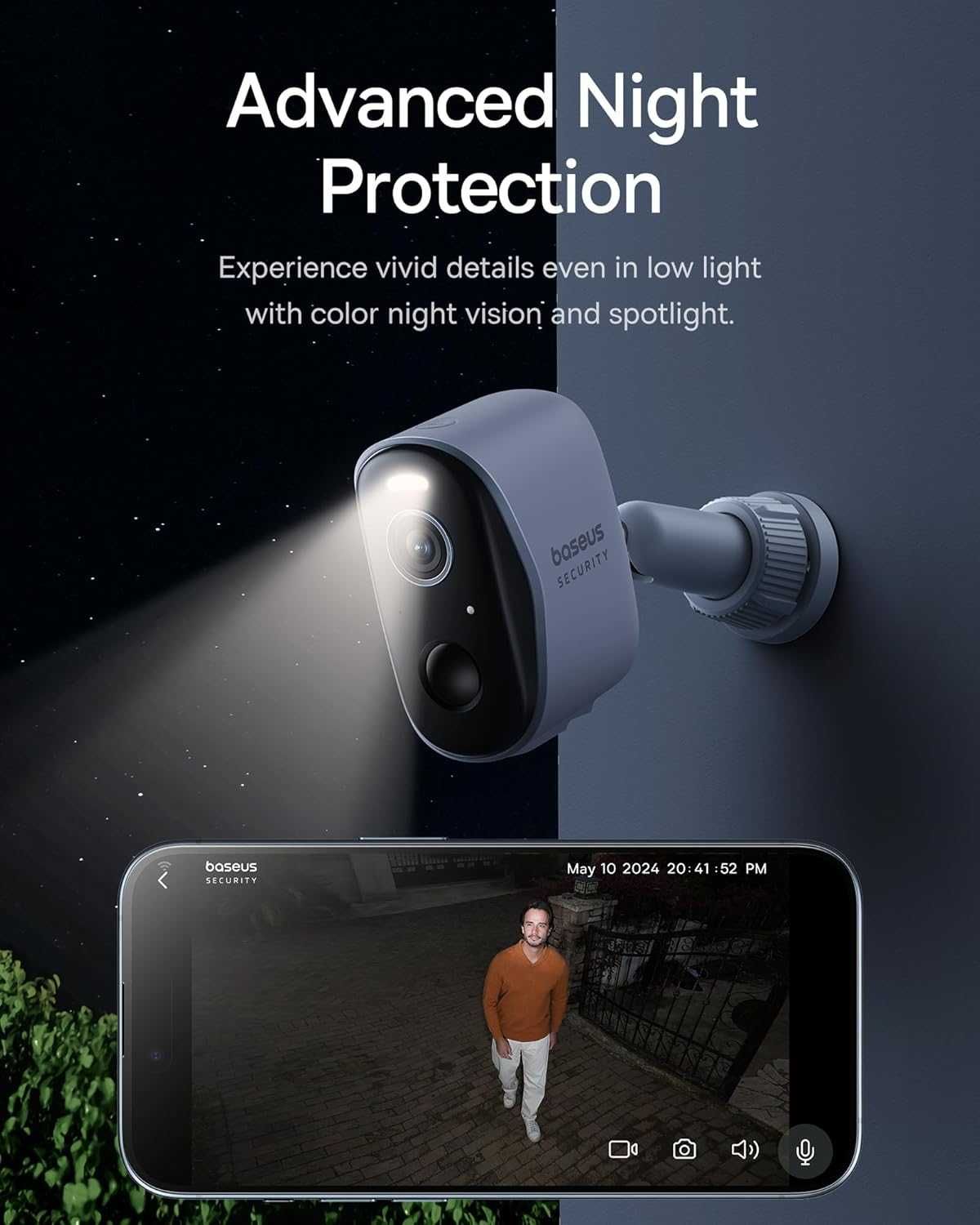 Baseus Security N1 HomeStation,комплект 2 бр.безжични видеокамери