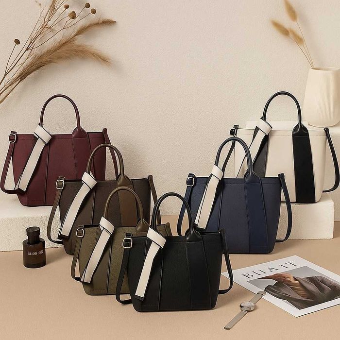 Дамска чанта с елегантен дизайн с включено портмоне